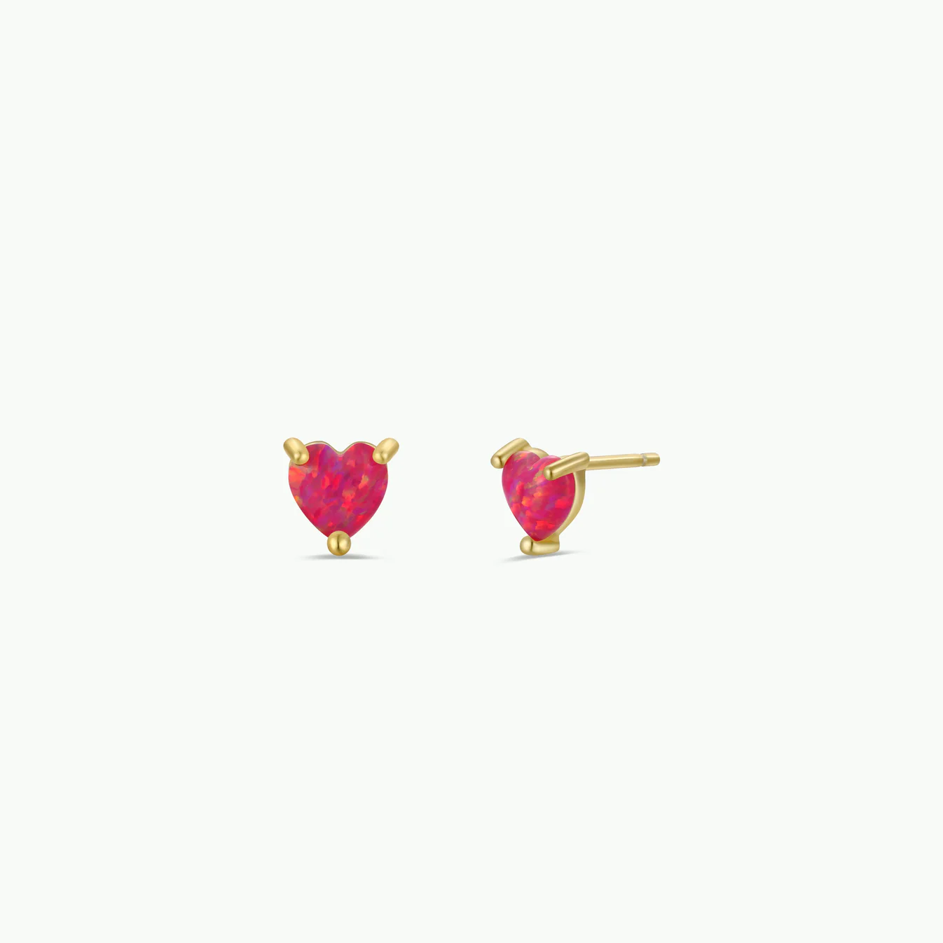 Puffed Heart - Pink Opal