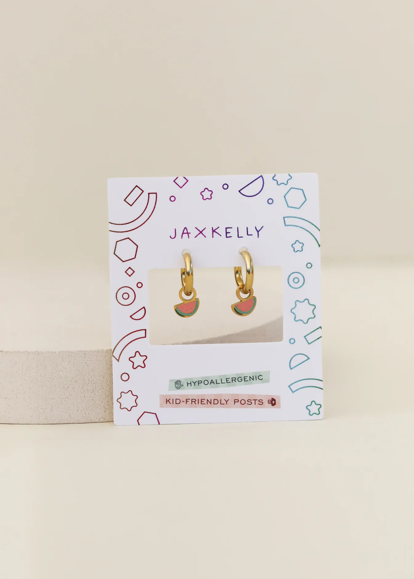 Watermelon Enamel Charm Hoop 3
