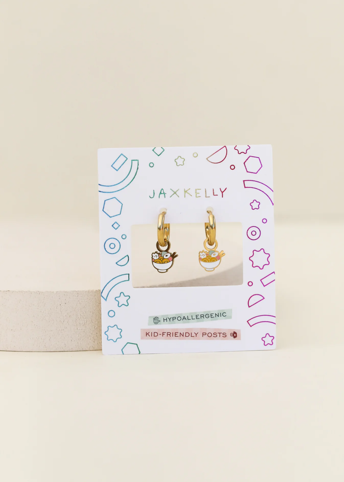 Ramen Enamel Charm Hoop 2