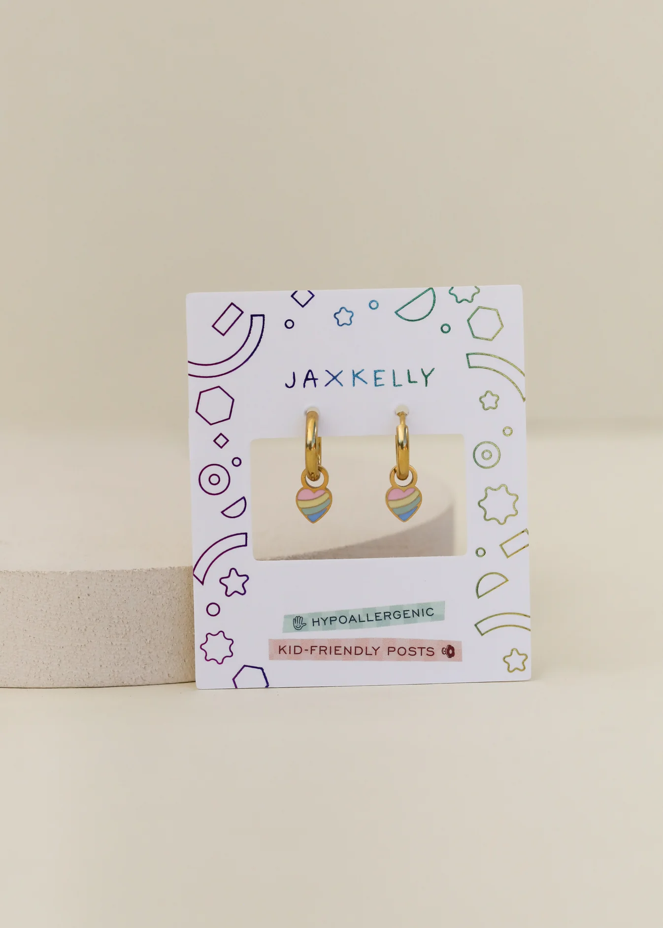Heart Enamel Charm Hoop 2